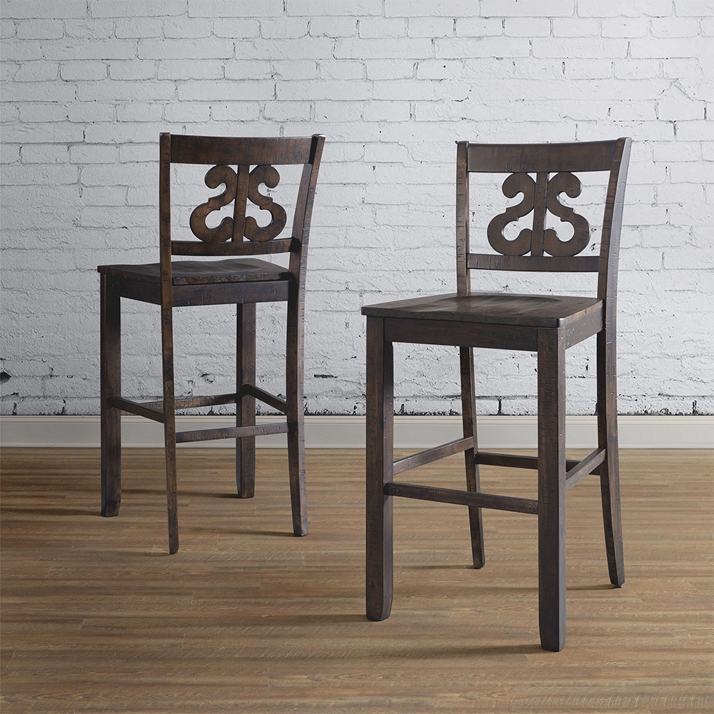 Stone Bar Stool With Wood 30
