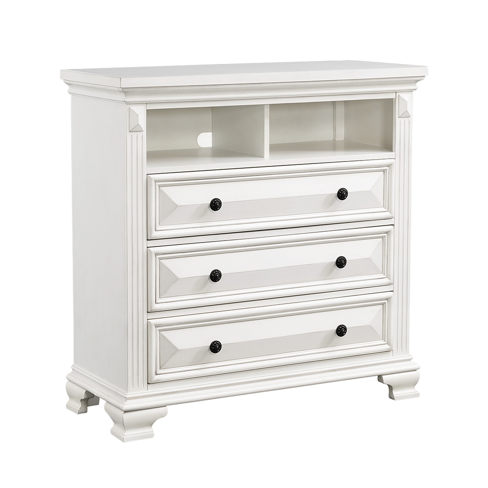 Ellesime International  | Calloway White Media Chest