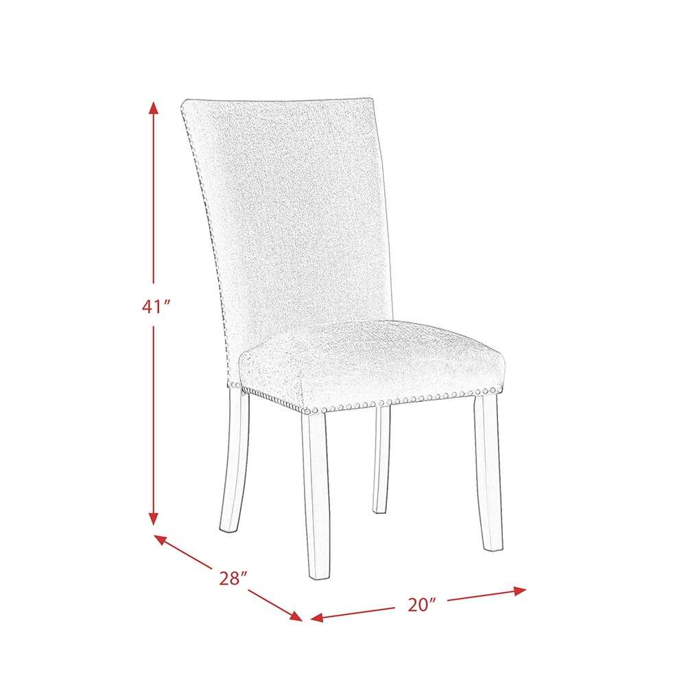 Francesca Grey Velvet Dining Side Chair ( 2 PER PACK ) | Ellesime International 
