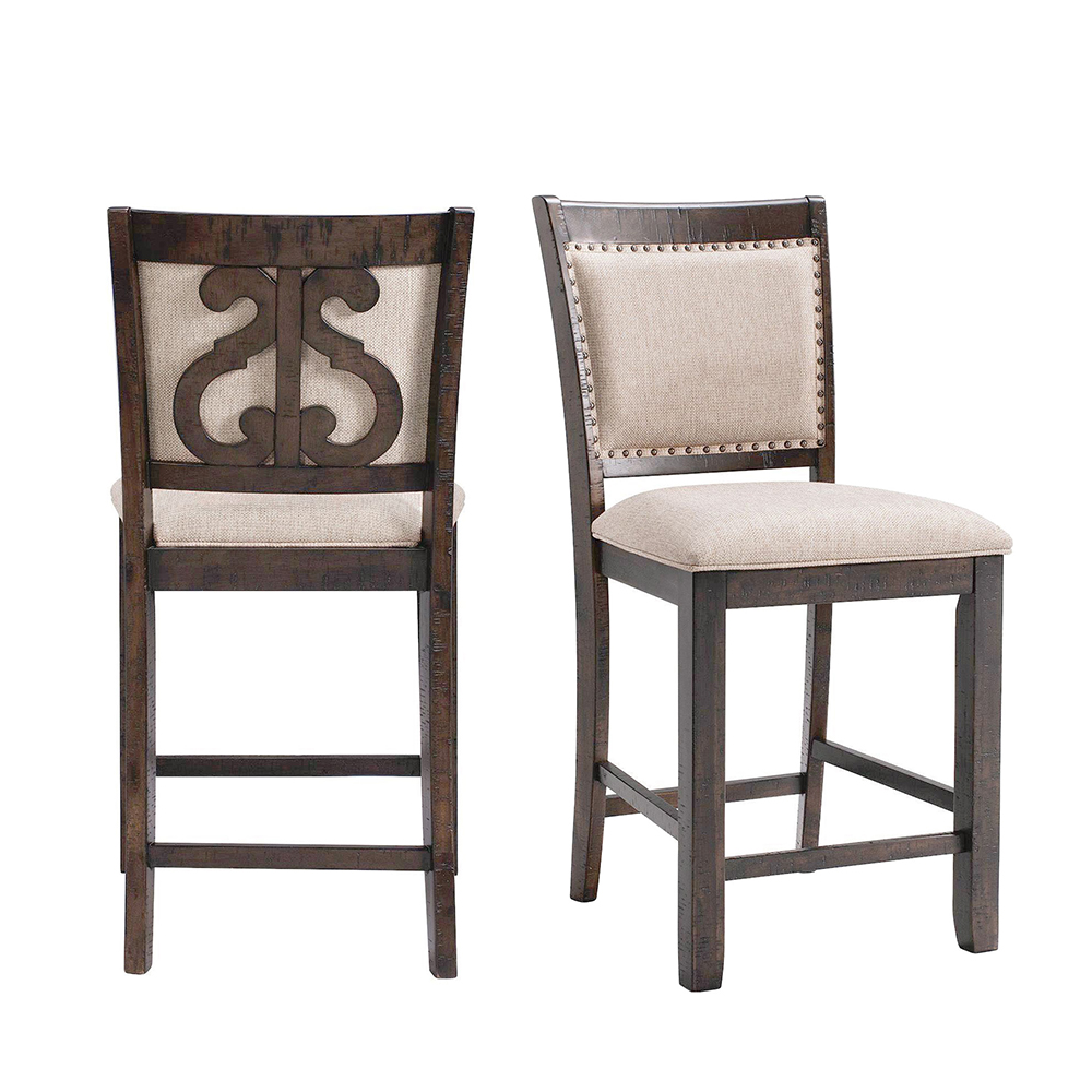 Stone Counter Fabric Swirl Back Side Chair ( 2 PER PACK ) | Ellesime International 