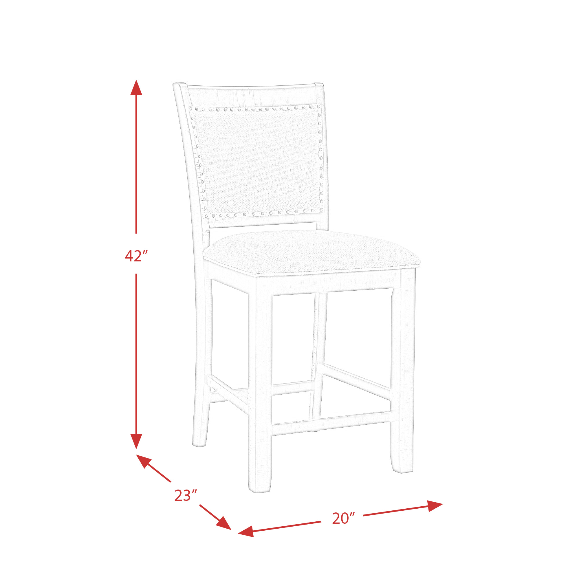 Stone Counter Fabric Swirl Back Side Chair ( 2 PER PACK ) | Ellesime International 