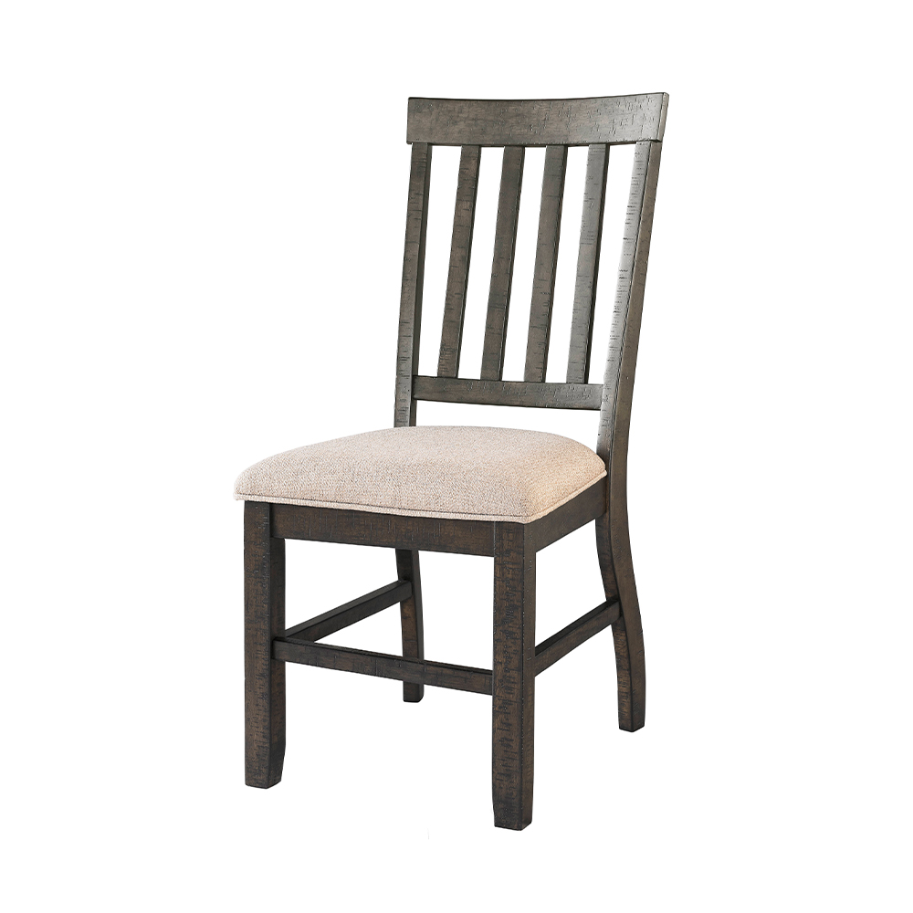 Ellesime International  | Stone Dining Wooden Slat Back Side Chair ( 2 PER PACK )