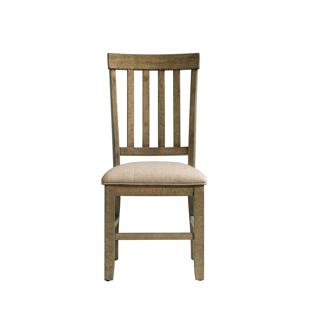 Stone Grey Wooden Slat Back Dining Side Chair ( 2 PER PACK ) | Ellesime International 