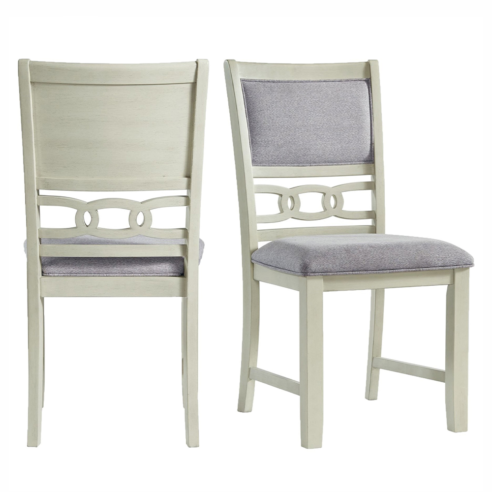 Ellesime International  | Amherst White Dining Fabric Side Chair ( 2 PER PACK )