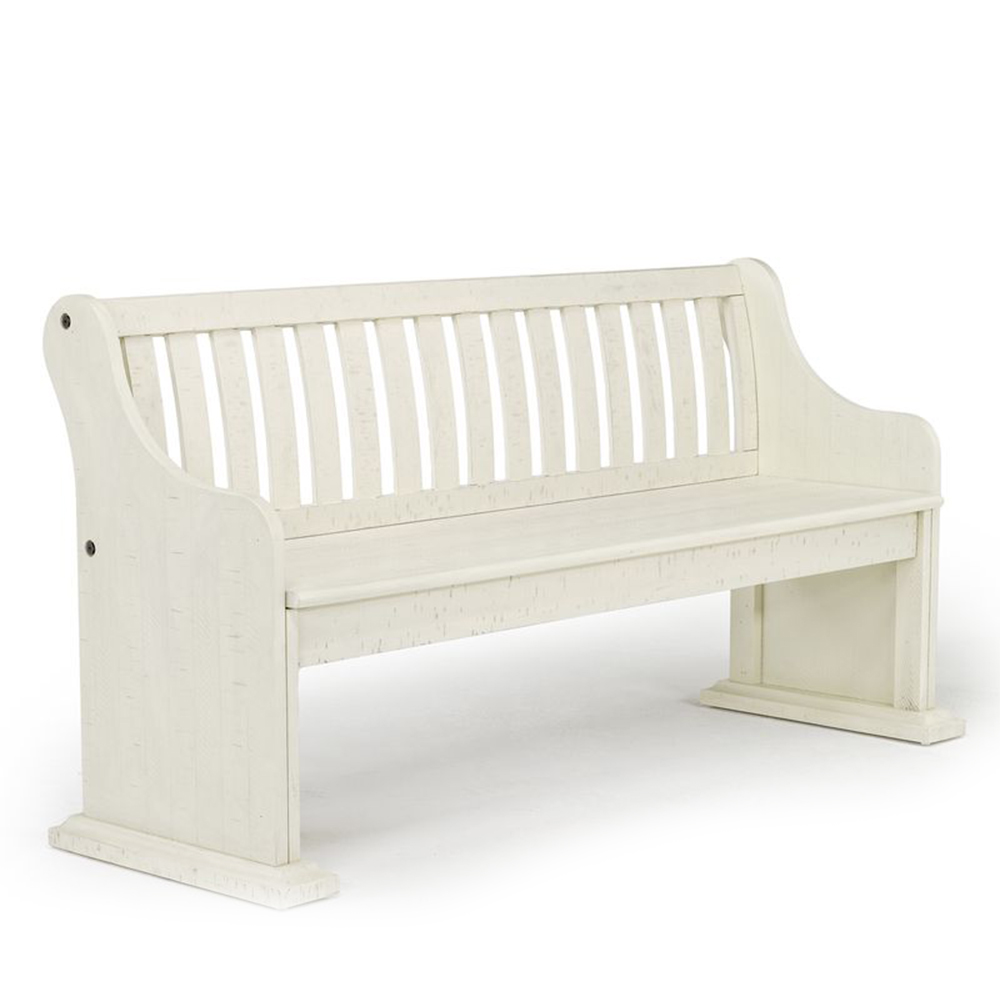 Ellesime International  | Stone White Dining Pew Bench With Storage