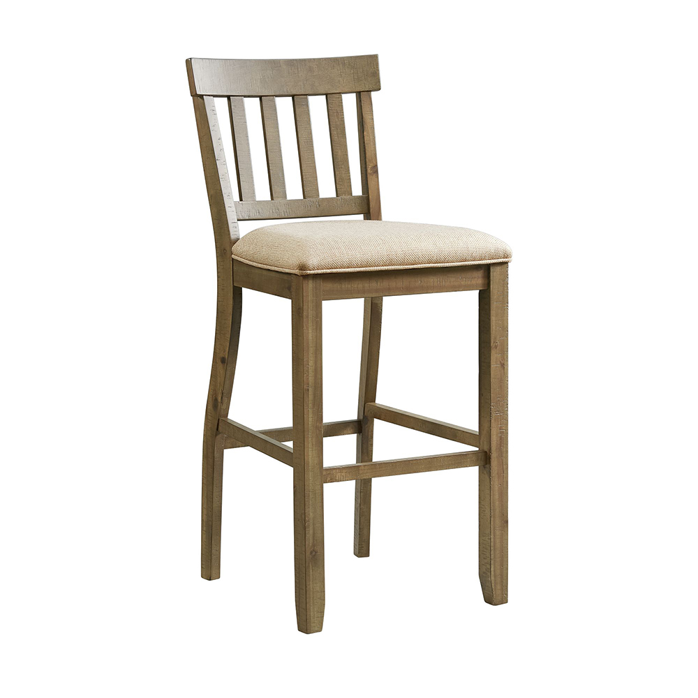 Ellesime International  | Stone Gray Bar Stool With Fabric 30