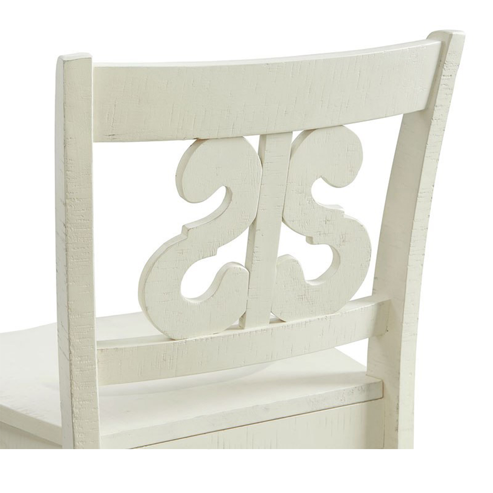 Stone White Bar Stool With Wood 30