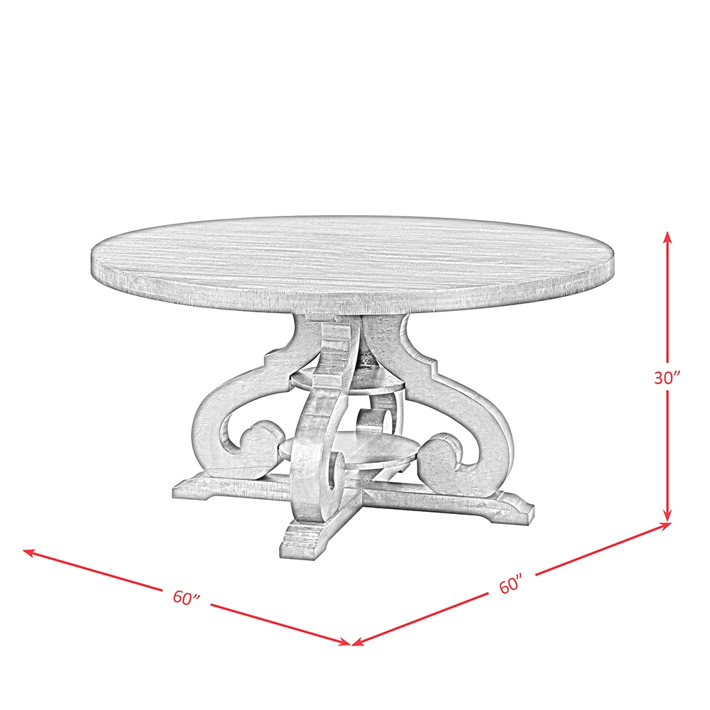 Stone Gray Round Dining Table | Ellesime International 