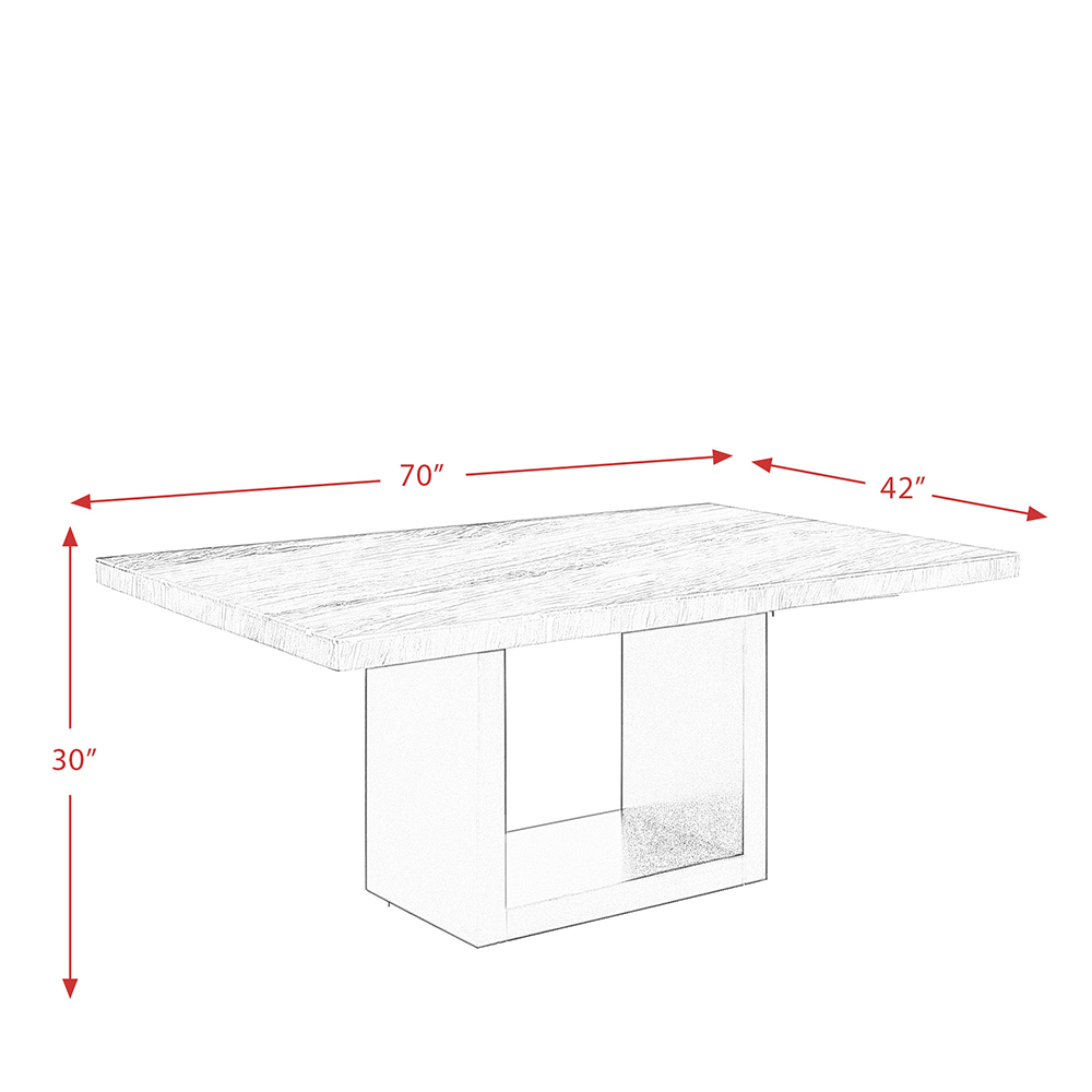 Valentino Grey Marble Dining Table | Ellesime International 