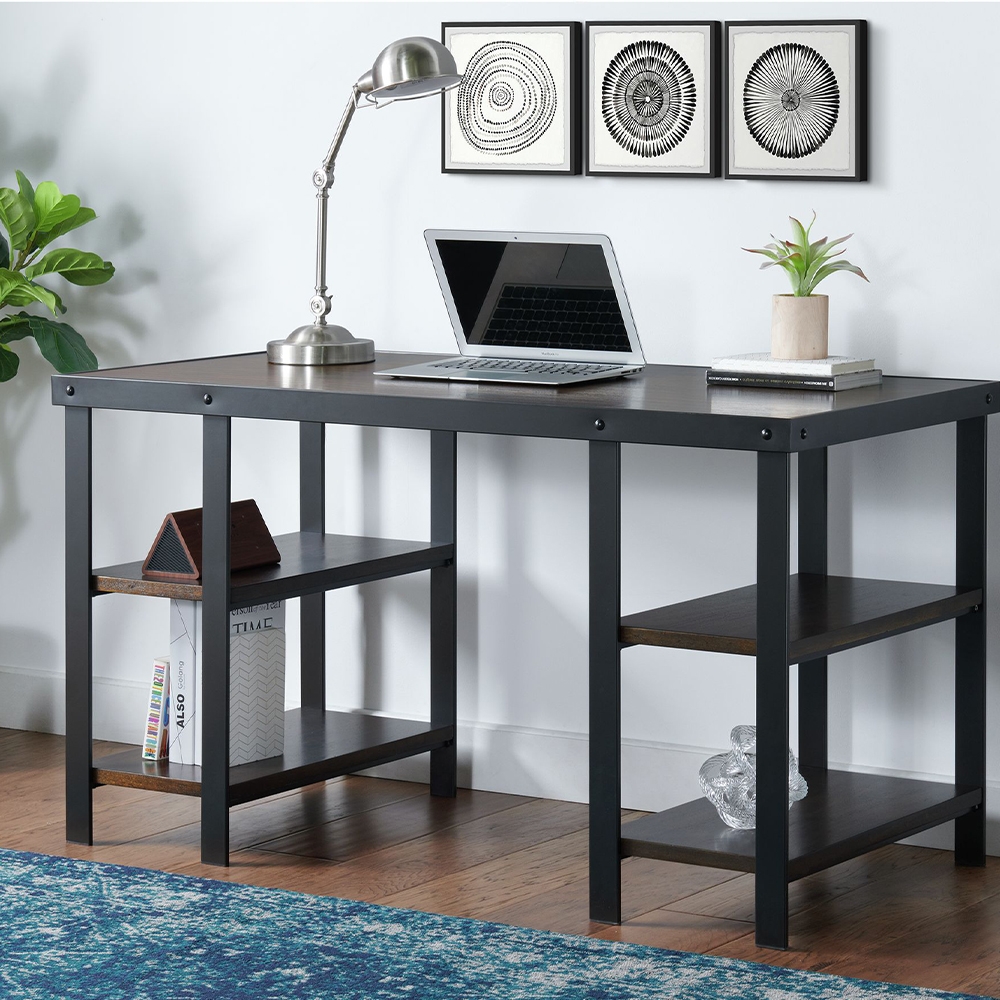 Ellesime International  | Jolene Desk ( Veneer Top, Marble Paper )