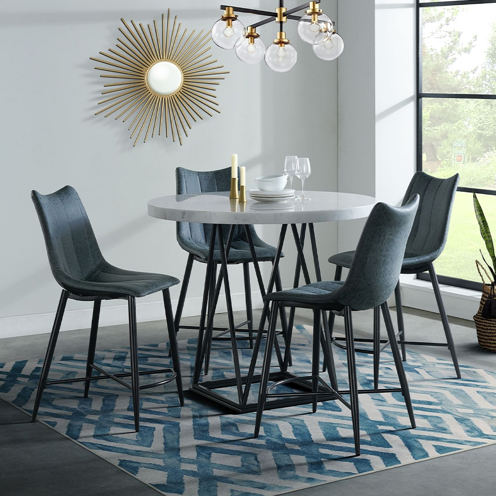 Ellesime International  | Riko Counter Five Piece Set ( Dining Table, Four Side Chairs )