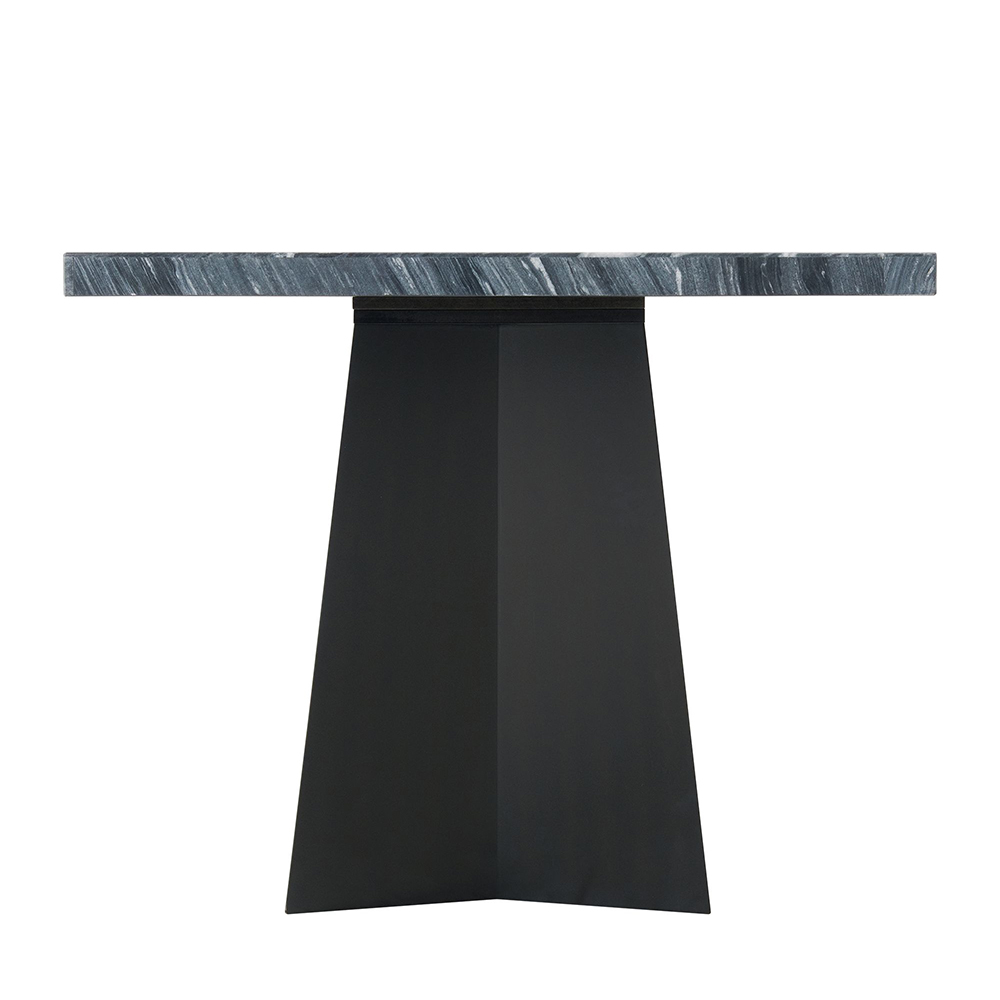 Beckley Dark Counter Five Piece Set ( Dining Table, Four Blue Velvet Side Chairs ) | Ellesime International 