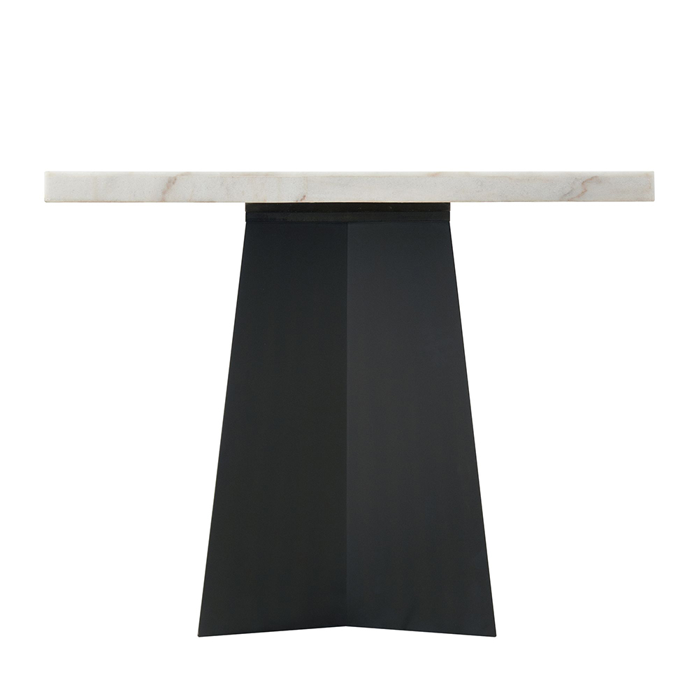 Beckley White Counter Five Piece Set ( Dining Table, Four Blue Velvet Side Chairs ) | Ellesime International 