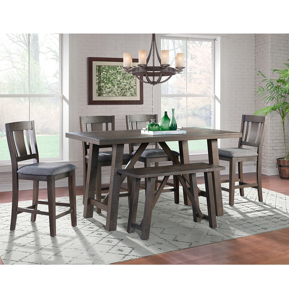 Ellesime International  | Cash Counter Six Piece Set ( Dining Table, Four Side Chairs, Bench )