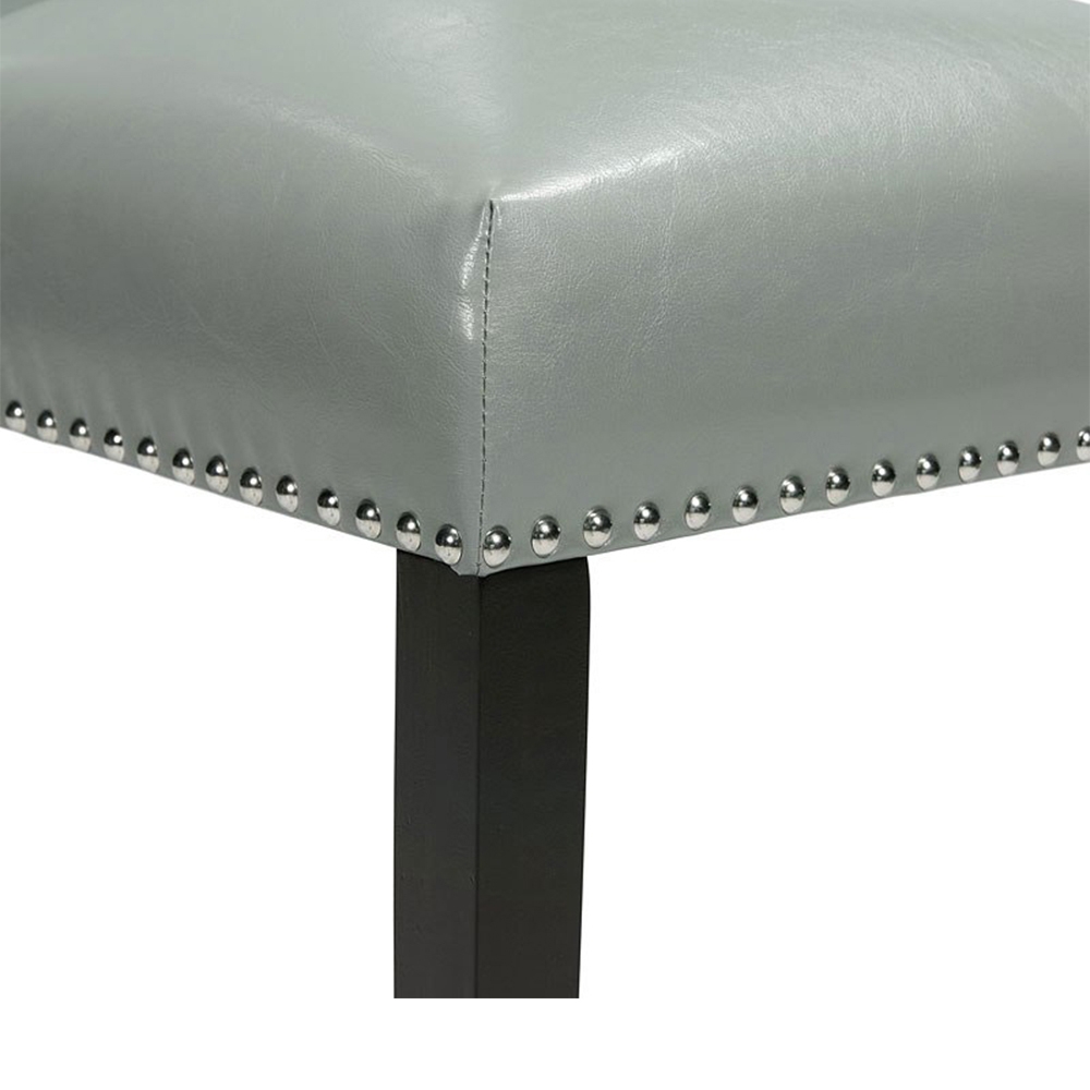 Francesca Rectangular Dining Grey Marble Seven Piece Set ( Dining Table, Six Grey Side Chairs ) | Ellesime International 