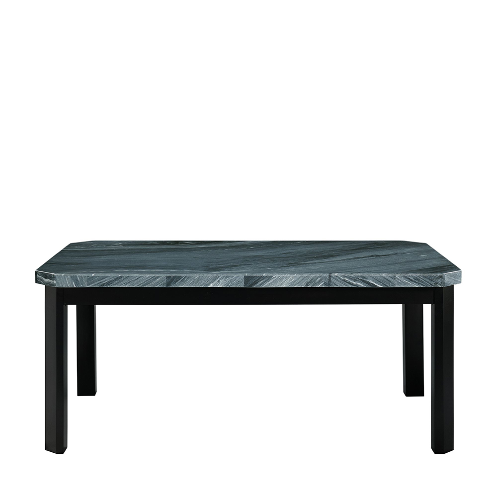 Francesca Rectangular Dining Grey Marble Seven Piece Set ( Dining Table, Six Grey Side Chairs ) | Ellesime International 