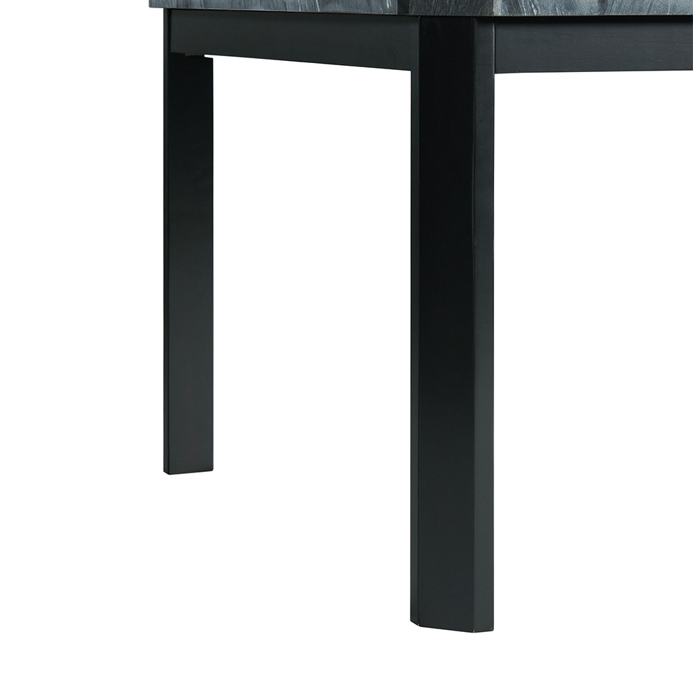 Francesca Square Counter Dining Seven Piece Set ( Dining Table, Six Grey Velvet Side Chairs ) | Ellesime International 