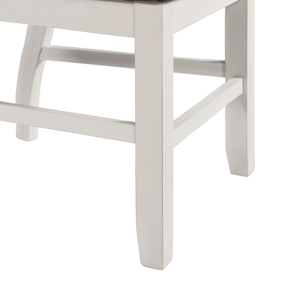 Kayla Two Tone Dining with Grey Top Seven Piece Set ( Dining Table, Six Side Chairs ) | Ellesime International 