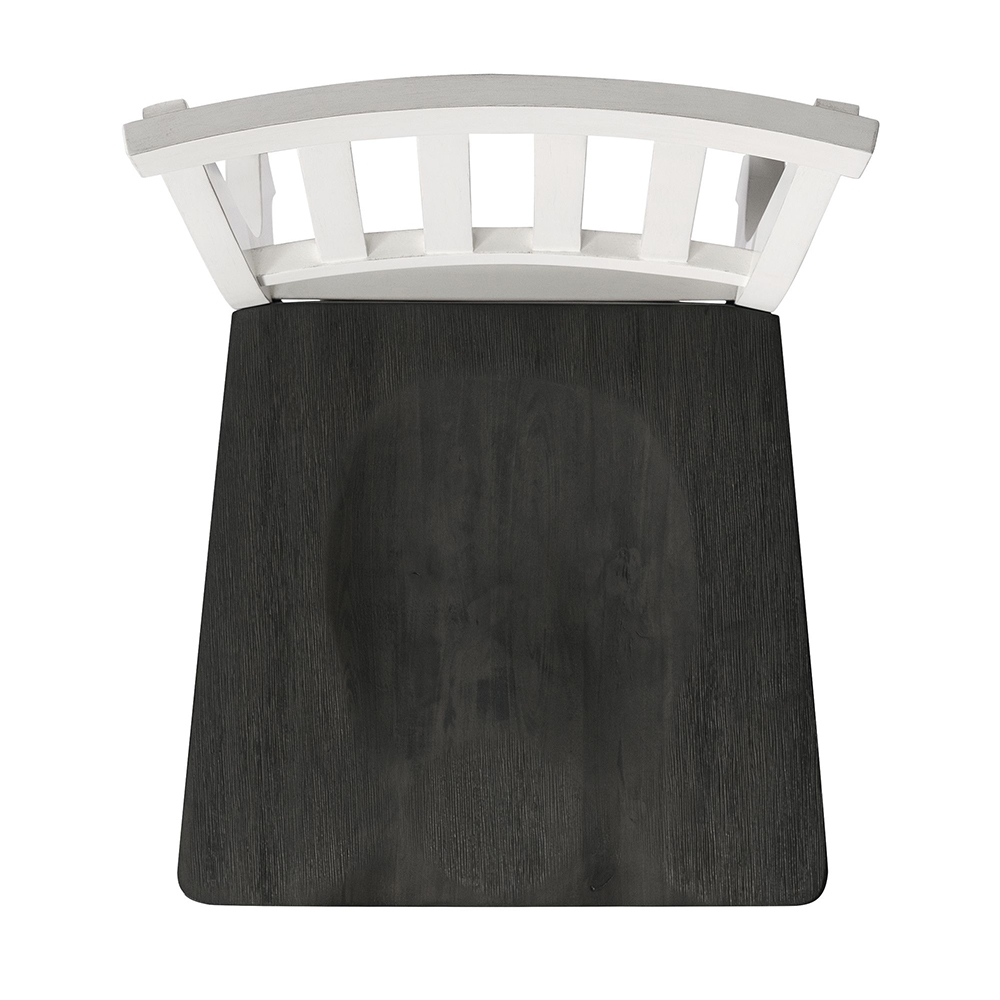 Kayla Two Tone Dining with Grey Top Seven Piece Set ( Dining Table, Six Side Chairs ) | Ellesime International 