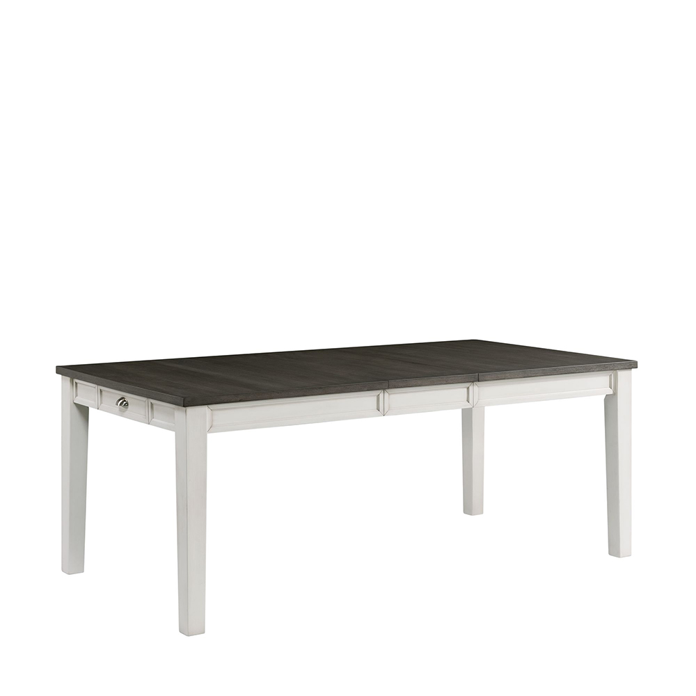 Kayla Two Tone Dining with Grey Top Seven Piece Set ( Dining Table, Six Side Chairs ) | Ellesime International 