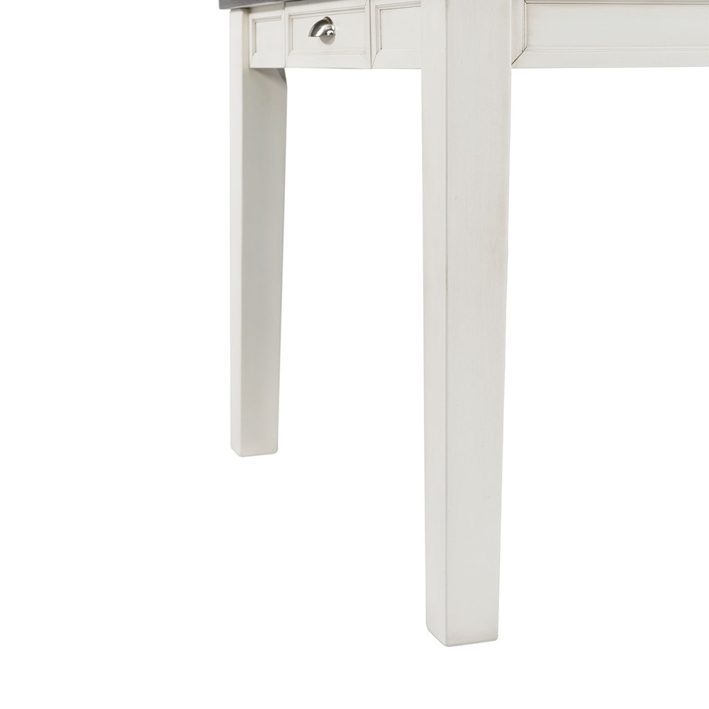 Kayla Two Tone Dining with Grey Top Seven Piece Set ( Dining Table, Six Side Chairs ) | Ellesime International 