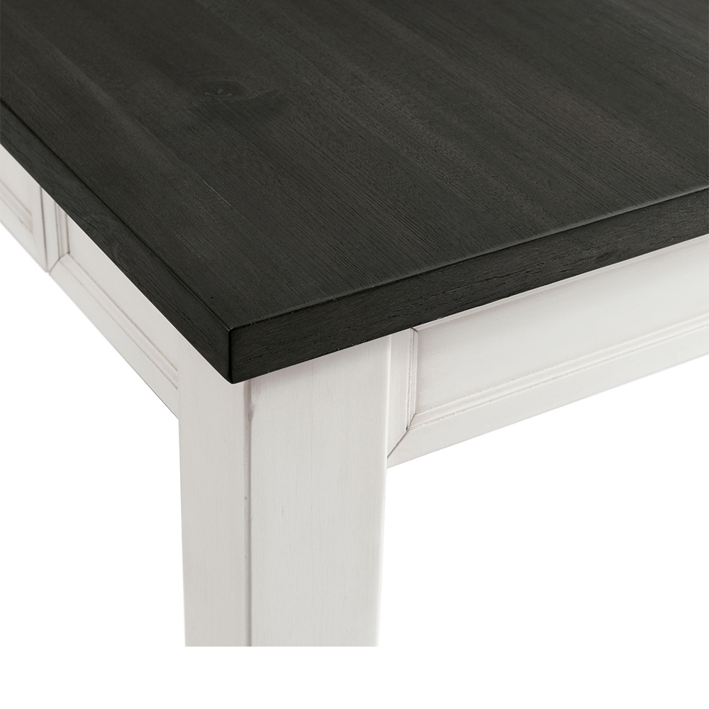 Kayla Two Tone Dining with Grey Top Seven Piece Set ( Dining Table, Six Side Chairs ) | Ellesime International 