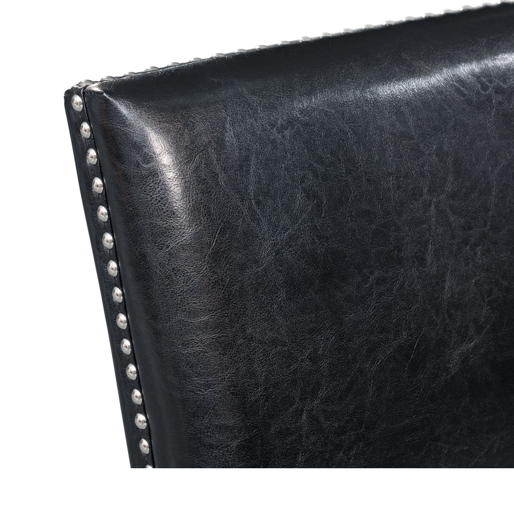 Valentino White Marble Counter Five Piece Set ( Counter Table, Four Black Side Chair ) | Ellesime International 