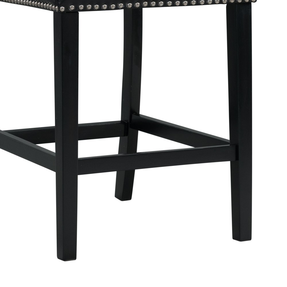 Valentino White Marble Counter Five Piece Set ( Counter Table, Four Black Side Chair ) | Ellesime International 