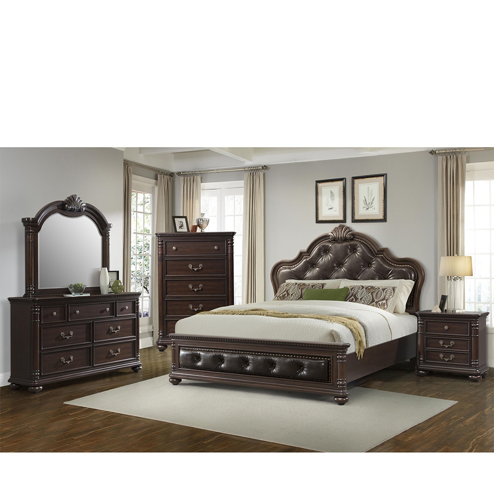 Ellesime International  | Classic Four Piece Set with Queen Bed ( Dr, Mr, NS and Bed )