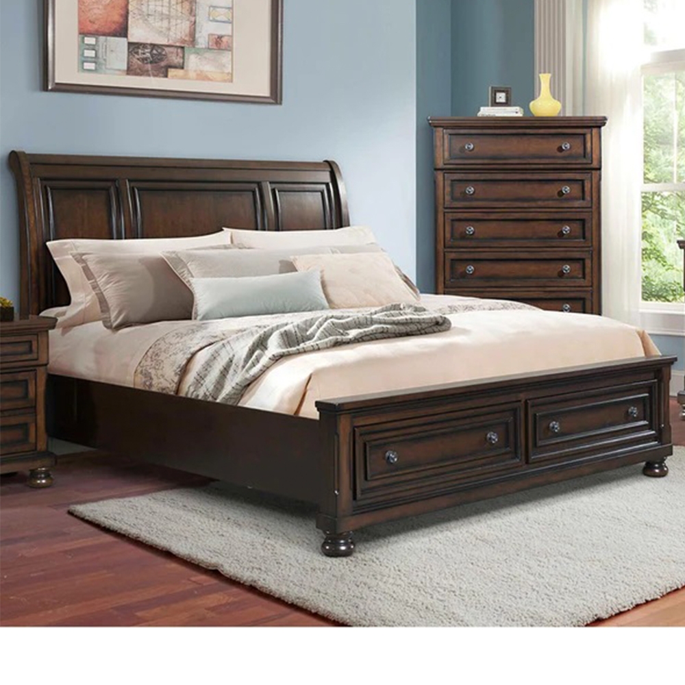 Kingston Four Piece Set with Queen Storage Bed ( Dr, Mr, NS and Bed ) | Ellesime International 