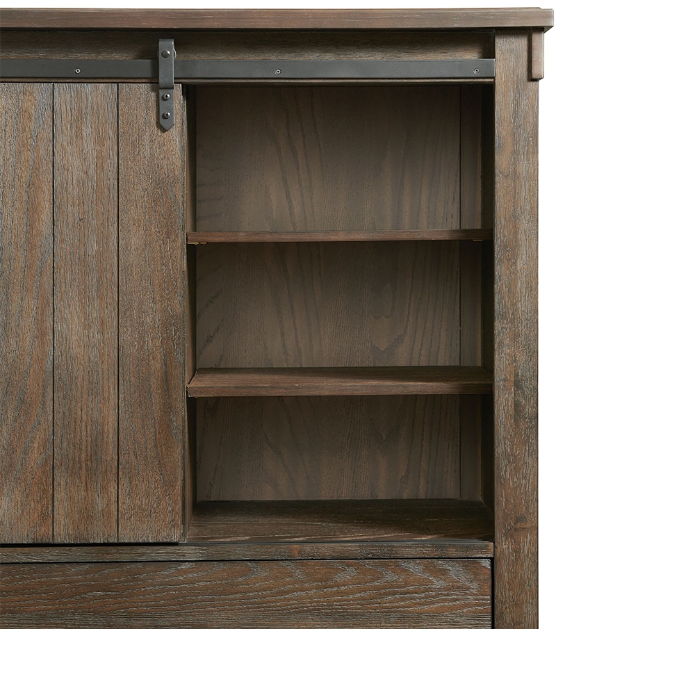 Scott Dark Four Piece Set with Queen Storage HB/FB Bed ( Dr, Mr, Chest and Bed ) | Ellesime International 