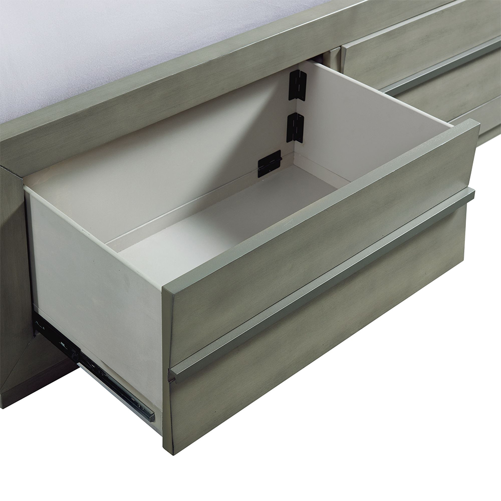 Zig Four Piece Set with Queen Storage Bed ( Dr, Mr, Chest, and Bed ) | Ellesime International 