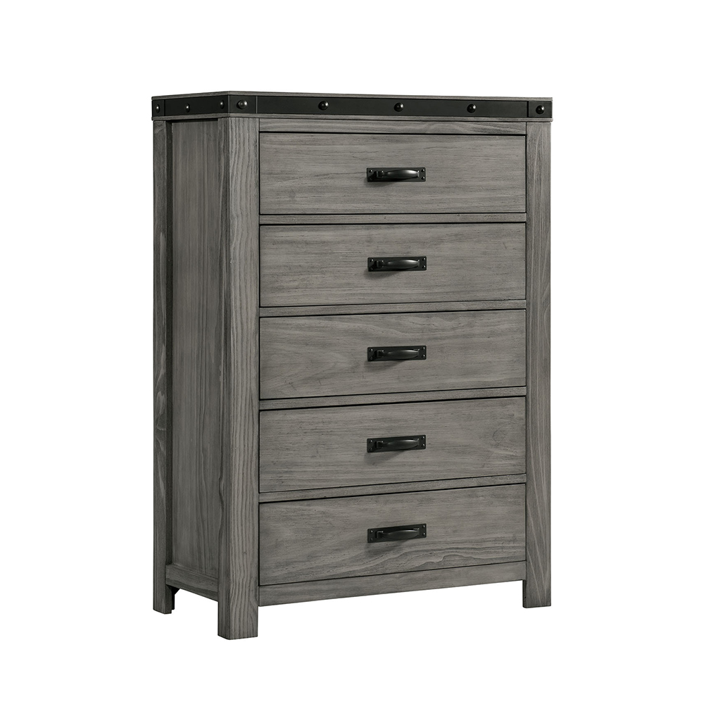 Wade Four Piece Set with Queen Bed ( Dr, Mr, Chest, and Bed ) | Ellesime International 