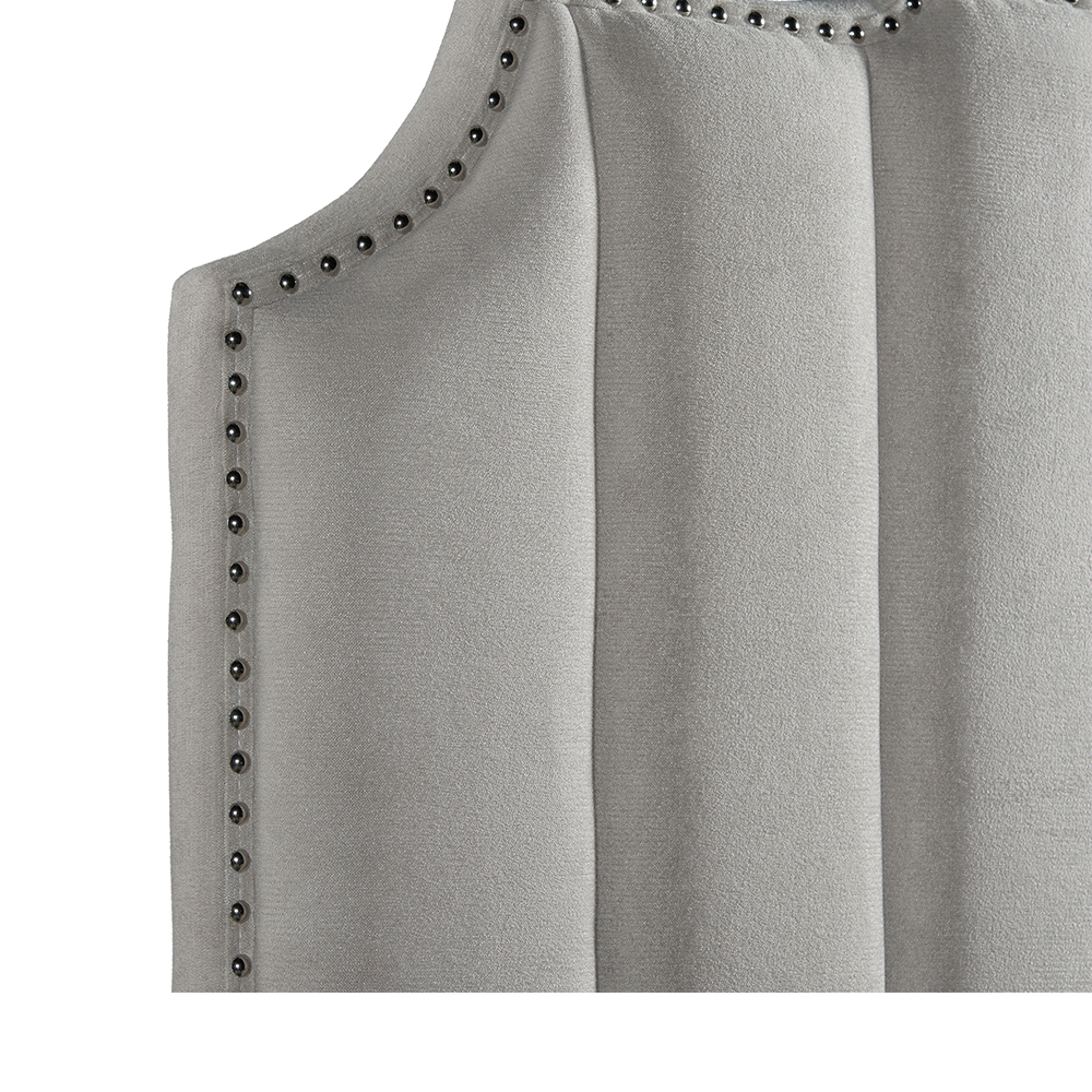 Harper Upholstered Queen Bed ( Grey ) | Ellesime International 