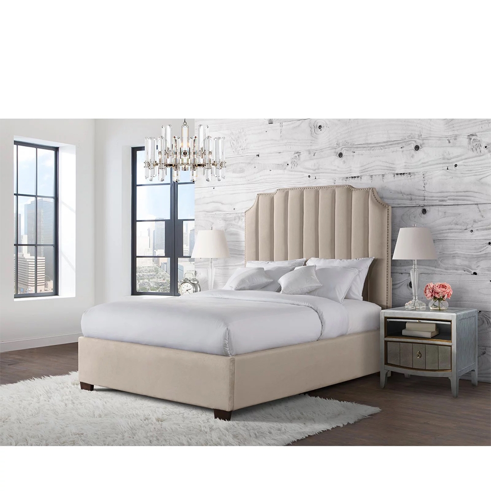 Ellesime International  | Harper Upholstered King Bed ( Sand )