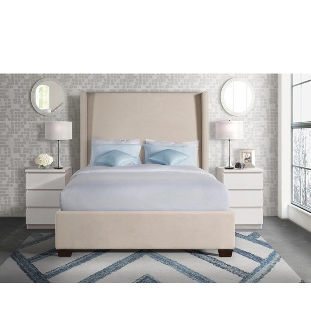 Ellesime International  | Magnolia Upholstered King Beds ( Sand )