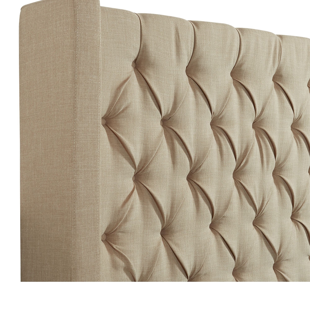 Morrow Upholstered Queen Bed ( Natural ) | Ellesime International 
