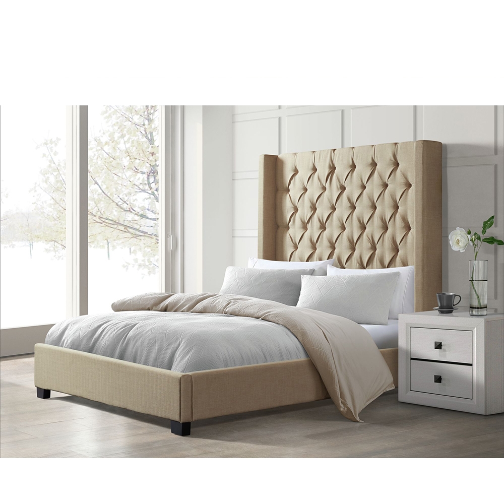 Ellesime International  | Morrow Upholstered King Bed ( Natural )