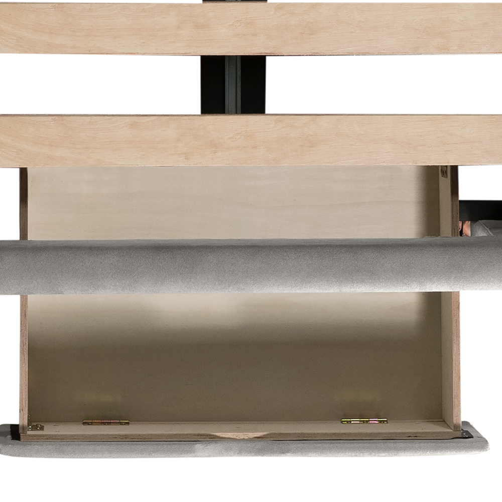 Waldorf Upholstered Queen Storage Bed ( Grey ) | Ellesime International 