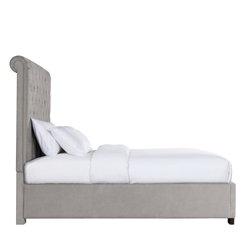 Waldorf Upholstered King Bed ( Grey ) | Ellesime International 