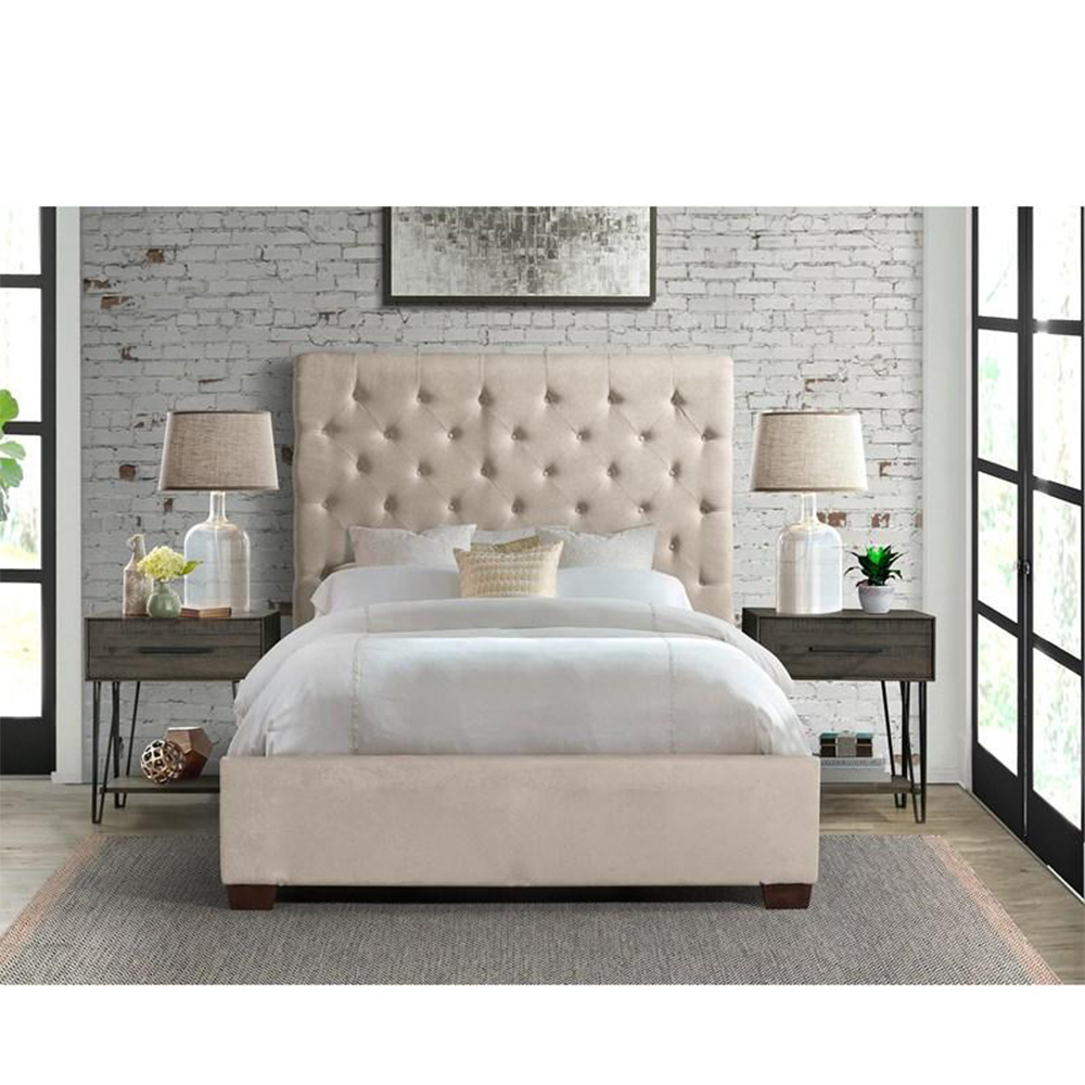 Ellesime International  | Waldorf Upholstered King Bed ( Sand )